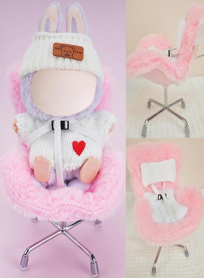NUJOLI La-bubu Car Seat with Soft Furry Cushion for 10-17cm Dolls, La-bubu Accessories, Car Air Vent Decor, Includes Seat Leg for Desktop Display - Image 4